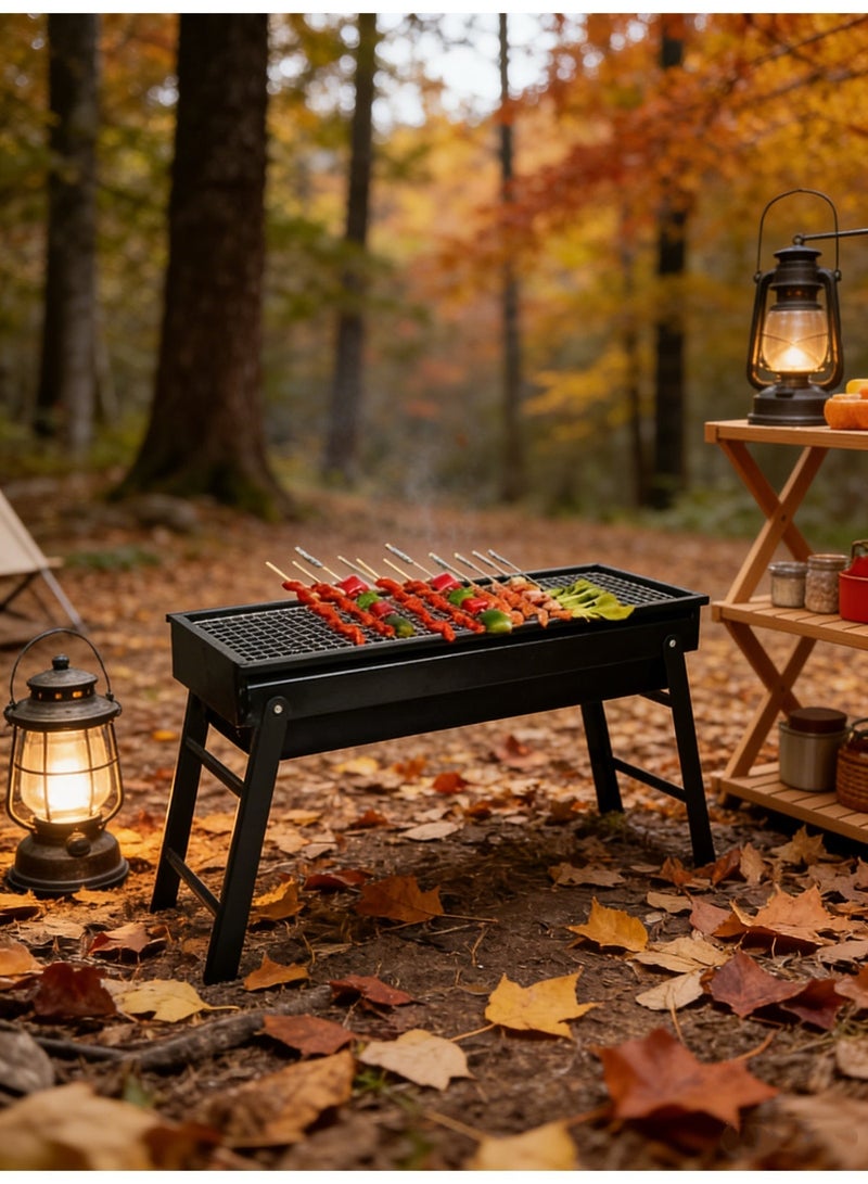 EXCLIFE Barbecue grill outdoor barbecue grill household barbecue grill foldable portable simple camping barbecue grill - Image 3